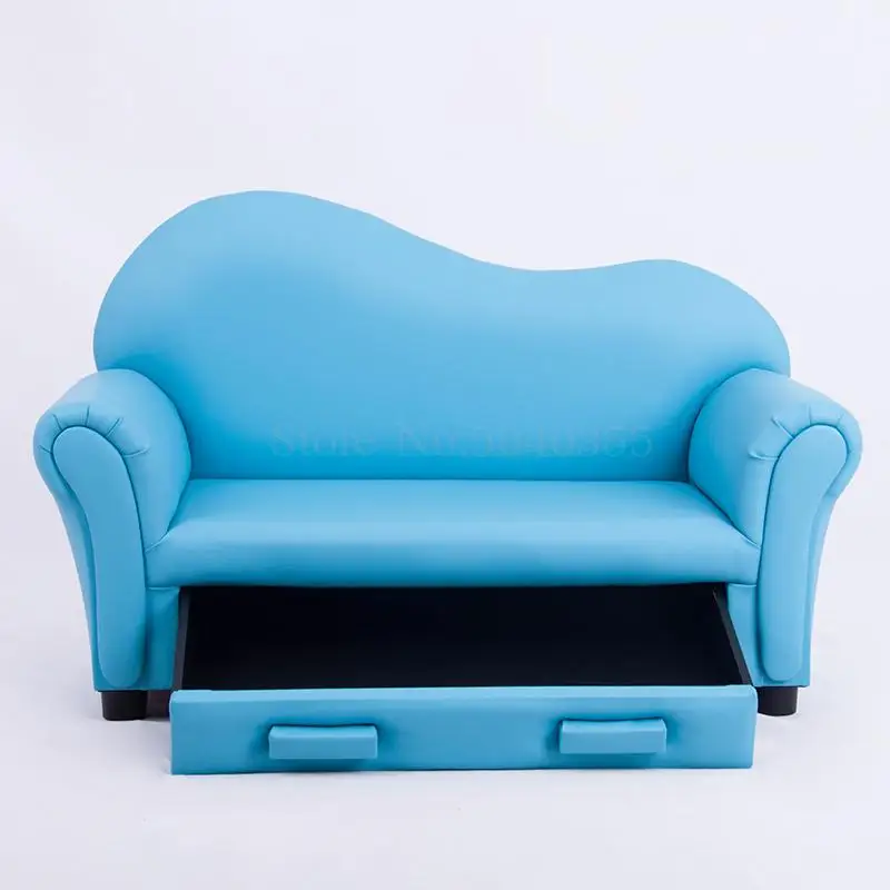 Детский мини диван для чтения хранения скамейка милое двойное сиденье кожаный