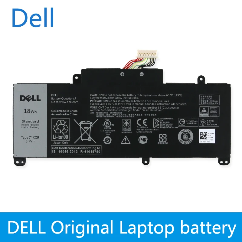 Оригинальный аккумулятор для ноутбука 18 Вт/ч 3 7 В 74XCR 074XCR Dell Venue 8 Pro 5830 T01D VXGP6 X1M2Y