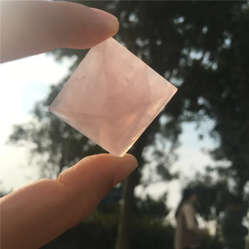 

1pcs beautiful natural rose quartz crystal pyramid cute size Tower healing crystals mineral gemstone spirituality tower