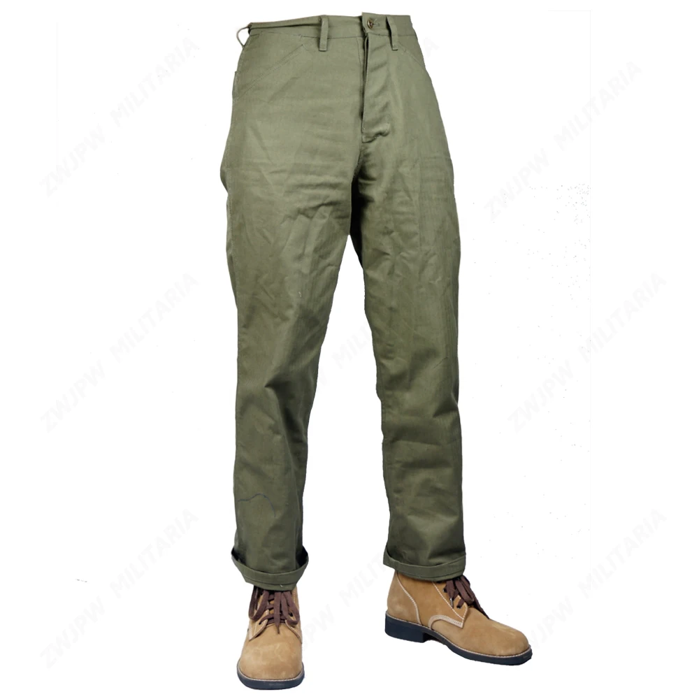 Армейские зеленые полевые брюки WW2 USMC HBT США/501104|Маскировочный костюм для охоты| |