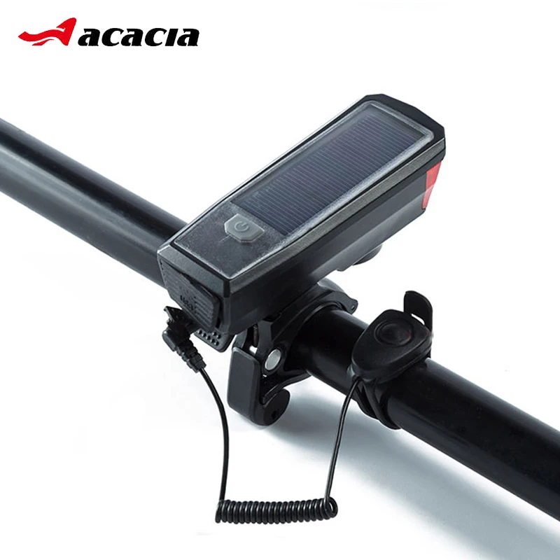 New Solar Powered Bicycle Horn+Light 140db USB charging Bike Front Handlebar Electronic Horn Lamp IPX-4 Waterproof Bike Bell
New Solar Powered Bicycle Horn+Light 140db USB charging Bike Front Handlebar Electronic Horn Lamp IPX-4 Waterproof Bike Bell