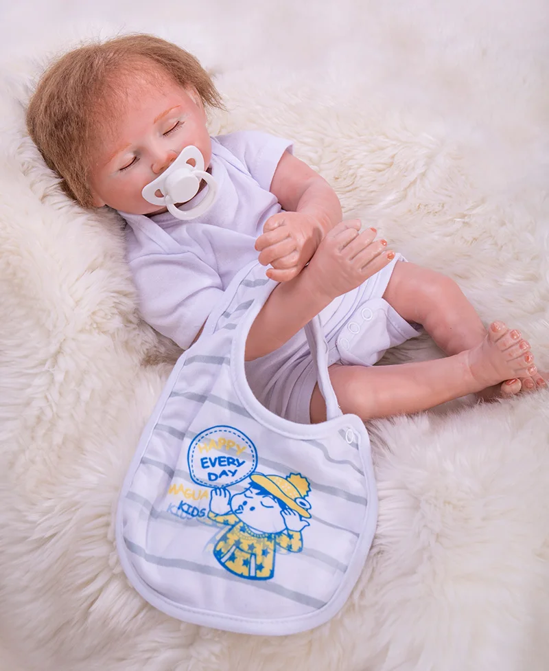 Кукла NPK 50 см милый мягкий хлопок силикон Reborn Bebe кукла для мальчика Реалистичная 20