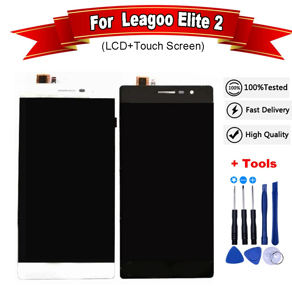 5 дюймовый ЖК дисплей для Leagoo Elite 2 и сенсорный экран в сборе идеальная ремонтная