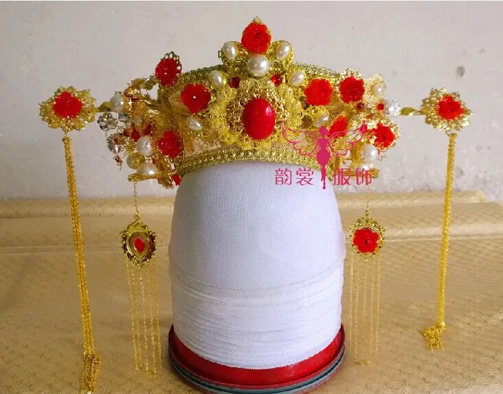 03 Red Gold Bride Wedding Hair Tiaras Ancient Chinese Empress Hat Bride Hair Piece
03 Red Gold Bride Wedding Hair Tiaras Ancient Chinese Empress Hat Bride Hair Piece
