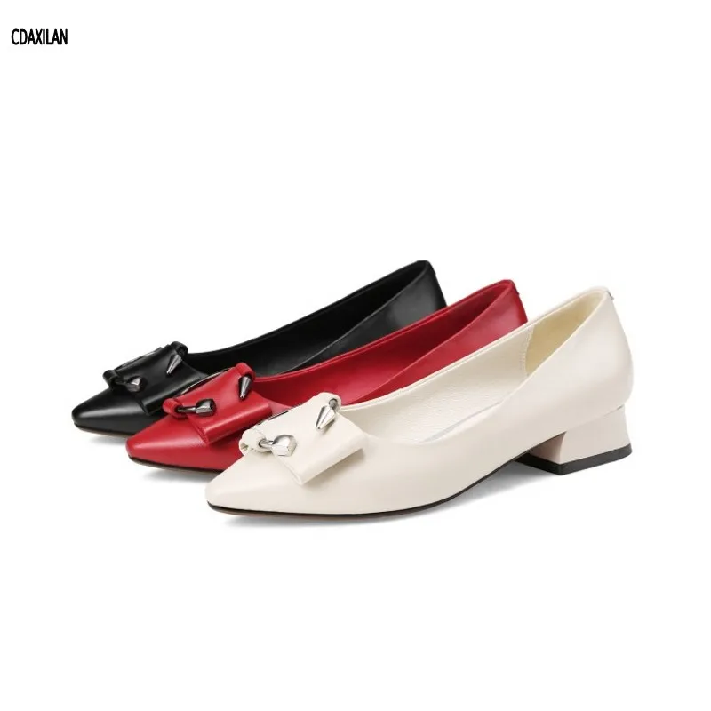 CDAXILAN new arrivals pumps women genuine cow leather 3cm square heel pointed toe girls ladies summer casual shoes red beige
CDAXILAN new arrivals pumps women genuine cow leather 3cm square heel pointed toe girls ladies summer casual shoes red beige