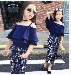 Explosive street, fashion trend, little girl, shoulder strap, broken flower pants suit
Explosive street, fashion trend, little girl, shoulder strap, broken flower pants suit