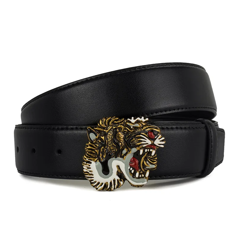 High Grade Designer Mens Belts Men's Double G Color Tiger Head Button Leather Black Belt
High Grade Designer Mens Belts Men's Double G Color Tiger Head Button Leather Black Belt