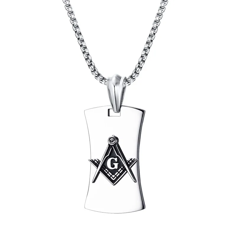 Mens Masonic Mason Symbol Compass Dog Tag Pendant Necklace for Male Vintage Fashion Stainless Steel colares Jewelry
Mens Masonic Mason Symbol Compass Dog Tag Pendant Necklace for Male Vintage Fashion Stainless Steel colares Jewelry