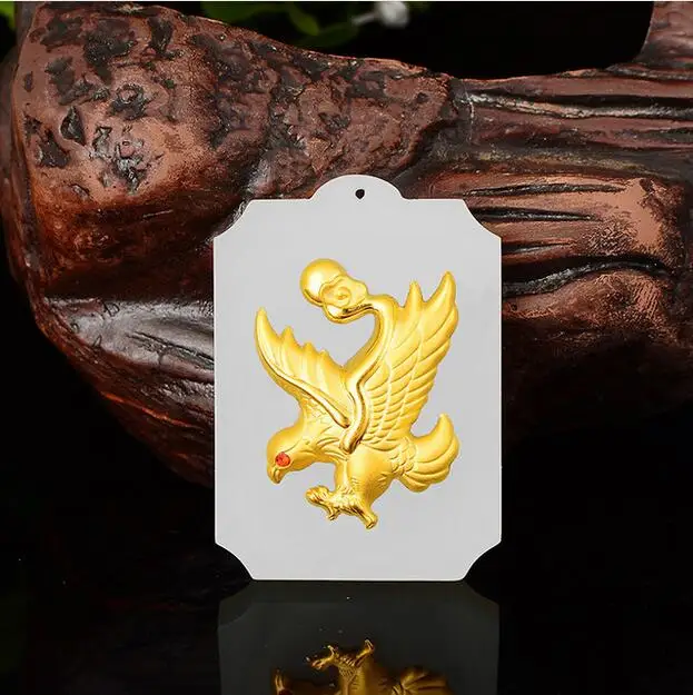 natural hand carved 3D 24K Gold Christmas Gift eagle amulet Jade Unisex Jewelry with Gift box Certificate Pendant
natural hand carved 3D 24K Gold Christmas Gift eagle amulet Jade Unisex Jewelry with Gift box Certificate Pendant