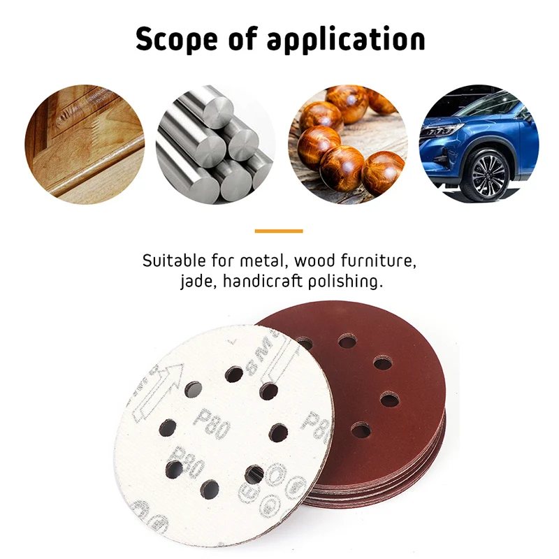 125mm 5" Abrasive Sandpaper Sanding Disc Hook & Loop Sand Paper 16pcs Grits 80-800 for Sander Power Tools Accessories
125mm 5" Abrasive Sandpaper Sanding Disc Hook & Loop Sand Paper 16pcs Grits 80-800 for Sander Power Tools Accessories