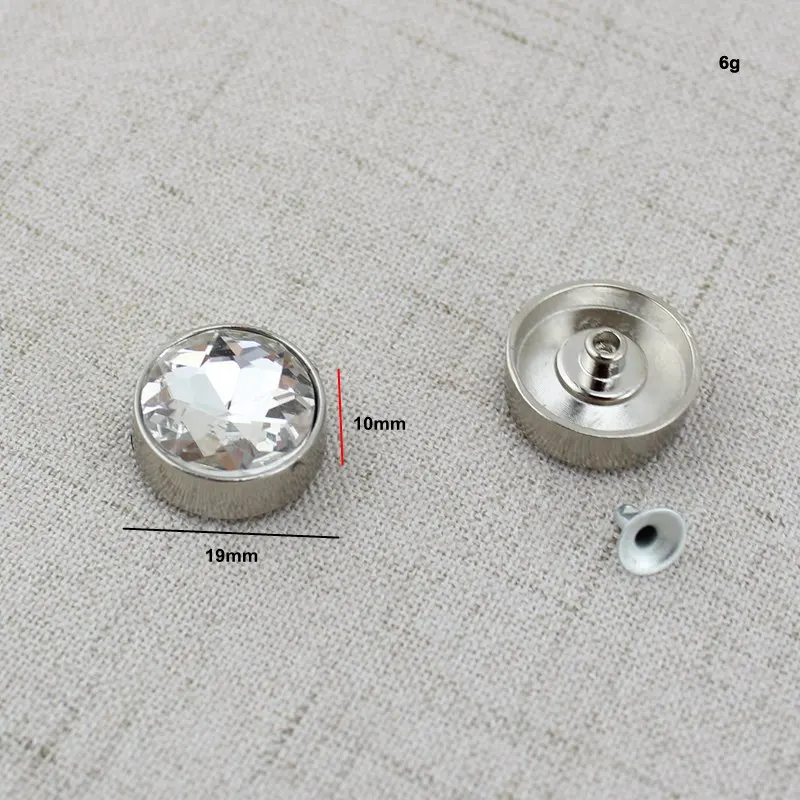 Аксессуары для обуви DIY 100 шт./лот 19 мм круглые пластиковые мешочки ногтей цветные
