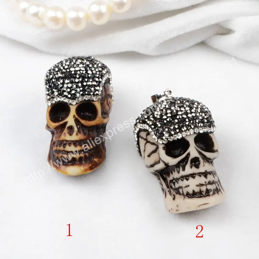 BOROSA new natural ox bone carved skull head pendant bead handcrafted rhinestone pave cz druzy pendant jewelry for women JAB415
BOROSA new natural ox bone carved skull head pendant bead handcrafted rhinestone pave cz druzy pendant jewelry for women JAB415