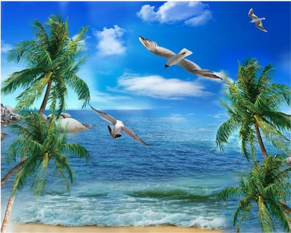 beibehang 3D custom wallpaper mural photo Nordic HD seagull coconut tree living room TV background wall bedroom decoration
beibehang 3D custom wallpaper mural photo Nordic HD seagull coconut tree living room TV background wall bedroom decoration
