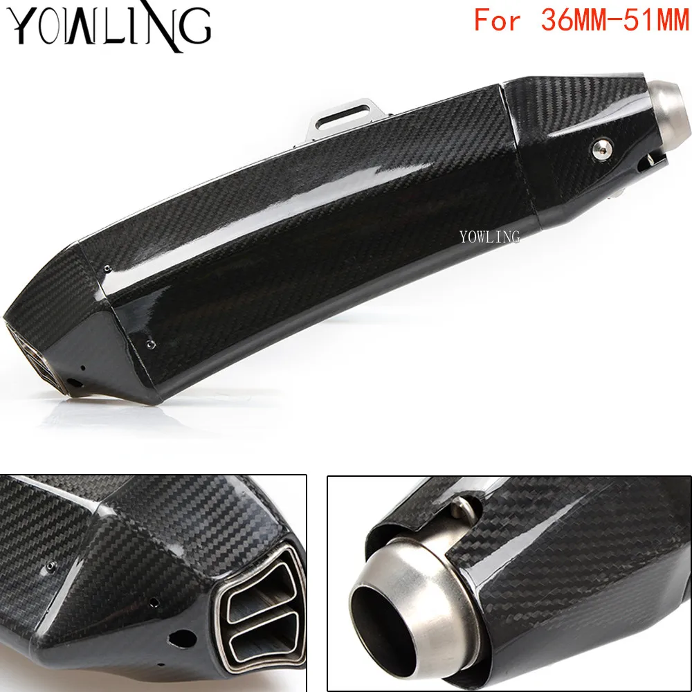 Real Carbon Fiber Motorcycle Exhaust Universal Muffler Motorbike 51mm Exhaust For 1190 Adventure R RC8 R RC8 R 390 125
Real Carbon Fiber Motorcycle Exhaust Universal Muffler Motorbike 51mm Exhaust For 1190 Adventure R RC8 R RC8 R 390 125