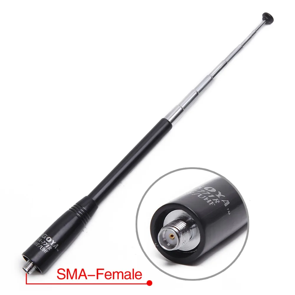 Nagoya NA 771R telecop SMA Female/SMA Male/BNC двухдиапазонная антенна 144/430 МГц для Baofeng UV 5R Yaesu Wouxun tyt