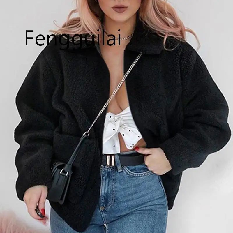 FENGGUILAI Women Ladies Faux Fur Coat Autumn Winter Long Sleeve Zipper Jacket Casual Lambwool Waistcoat Black Plus Size 3XL
FENGGUILAI Women Ladies Faux Fur Coat Autumn Winter Long Sleeve Zipper Jacket Casual Lambwool Waistcoat Black Plus Size 3XL