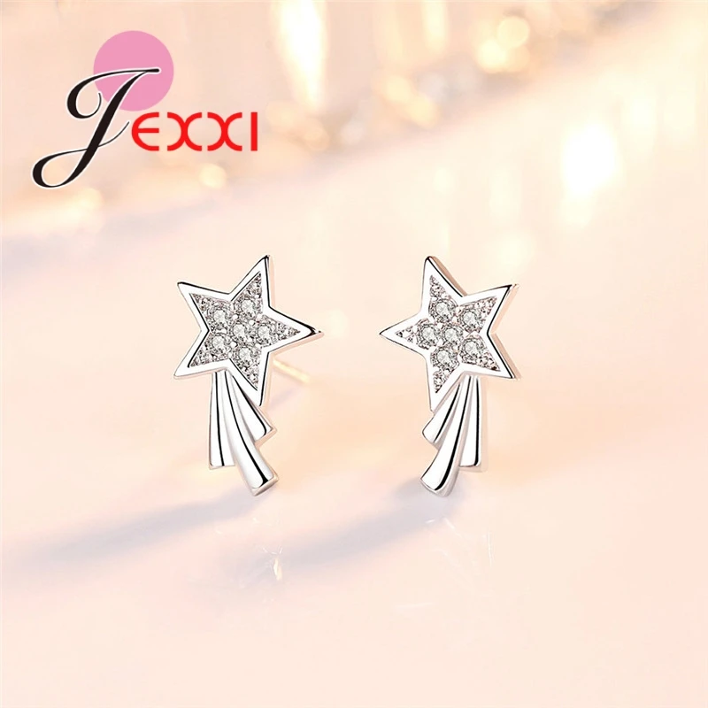 High Quality Personality Star Design Setting Rhinstone 925 Sterling Silver Stud Earring For Woman Girls Birthday Gift
High Quality Personality Star Design Setting Rhinstone 925 Sterling Silver Stud Earring For Woman Girls Birthday Gift