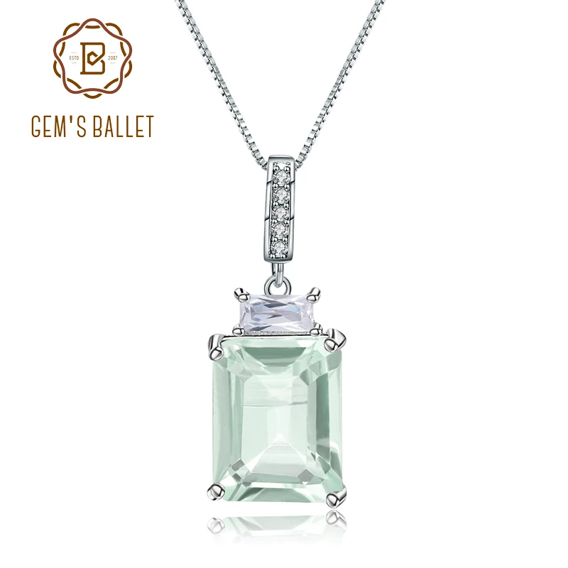 Gem's Ballet 2.05Ct Natural Green Amethyst Fine Jewelry 925 Sterling Silver Green Prasiolite Pendant Necklace For Women Wedding
Gem's Ballet 2.05Ct Natural Green Amethyst Fine Jewelry 925 Sterling Silver Green Prasiolite Pendant Necklace For Women Wedding