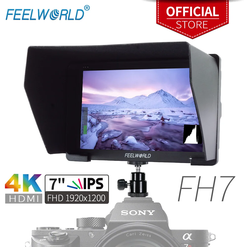 7-дюймовый IPS 1920x1200 FHD 4K HDMI полевой монитор Feelworld для камеры DSLR Gimbal Rig с пиковой