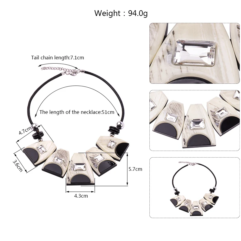 GuanLong New Collection Black Leather Rope Necklace Irregular Resin Necklaces & Pendants For Women
GuanLong New Collection Black Leather Rope Necklace Irregular Resin Necklaces & Pendants For Women