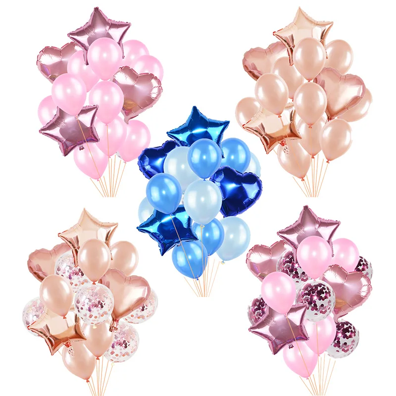 14Pcs/Set 18inch Heart Star Foil Balloon 12inch Confetti Latex Balloons Wedding Party Decoration Kid Children Birthday Supplies
14Pcs/Set 18inch Heart Star Foil Balloon 12inch Confetti Latex Balloons Wedding Party Decoration Kid Children Birthday Supplies