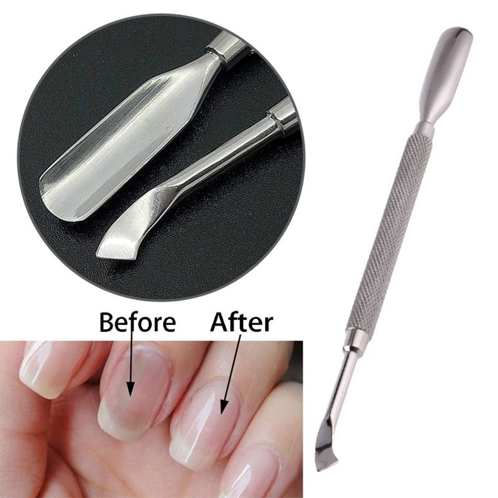 New Nail Cuticle Pusher Stainless Steel UV Gel Polish Remover Double Sided Finger Dead Skin Push Cutter Manicure Tool
New Nail Cuticle Pusher Stainless Steel UV Gel Polish Remover Double Sided Finger Dead Skin Push Cutter Manicure Tool