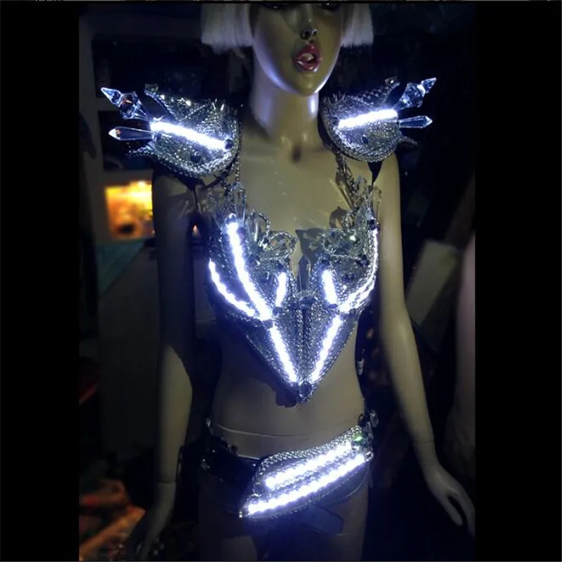 BS004 Female sexy stage show led costumes dj robot luminous bodysuit silver armor best outfit performance clothe cosplay wears
BS004 Female sexy stage show led costumes dj robot luminous bodysuit silver armor best outfit performance clothe cosplay wears