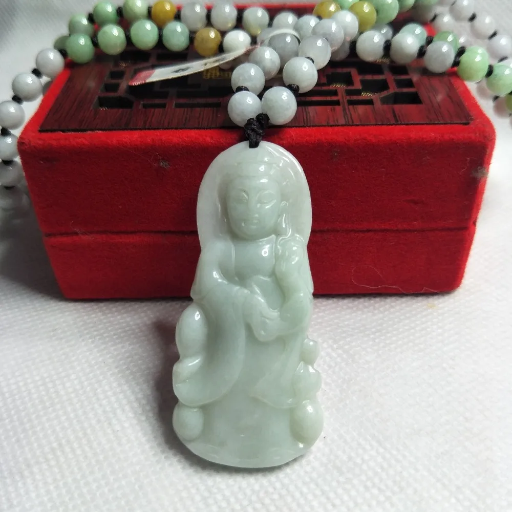 Zhe Ru Jewelry Pure Natural Jadeite Green Stereo Guanyin Pendant Tricolor Jade Bead Necklace Send Class A Certificate
Zhe Ru Jewelry Pure Natural Jadeite Green Stereo Guanyin Pendant Tricolor Jade Bead Necklace Send Class A Certificate