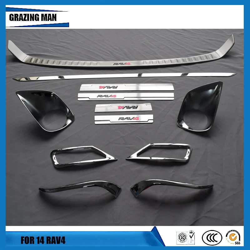 Car Accessories High-quality Stainless Steel Door Sill Scuff Plate Trim Car Accessories for RAV4 2014 14
Car Accessories High-quality Stainless Steel Door Sill Scuff Plate Trim Car Accessories for RAV4 2014 14