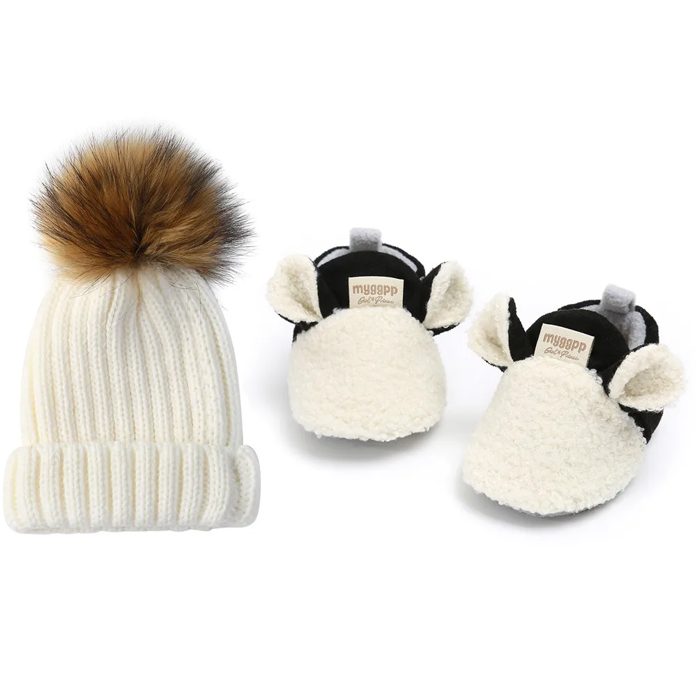 Deleba Winter 0-18 Newborn Baby Shoes & Baby Hat Sets Cotton Fluff Crib Shoes Winter Soft Sole Toddler Baby Products
Deleba Winter 0-18 Newborn Baby Shoes & Baby Hat Sets Cotton Fluff Crib Shoes Winter Soft Sole Toddler Baby Products