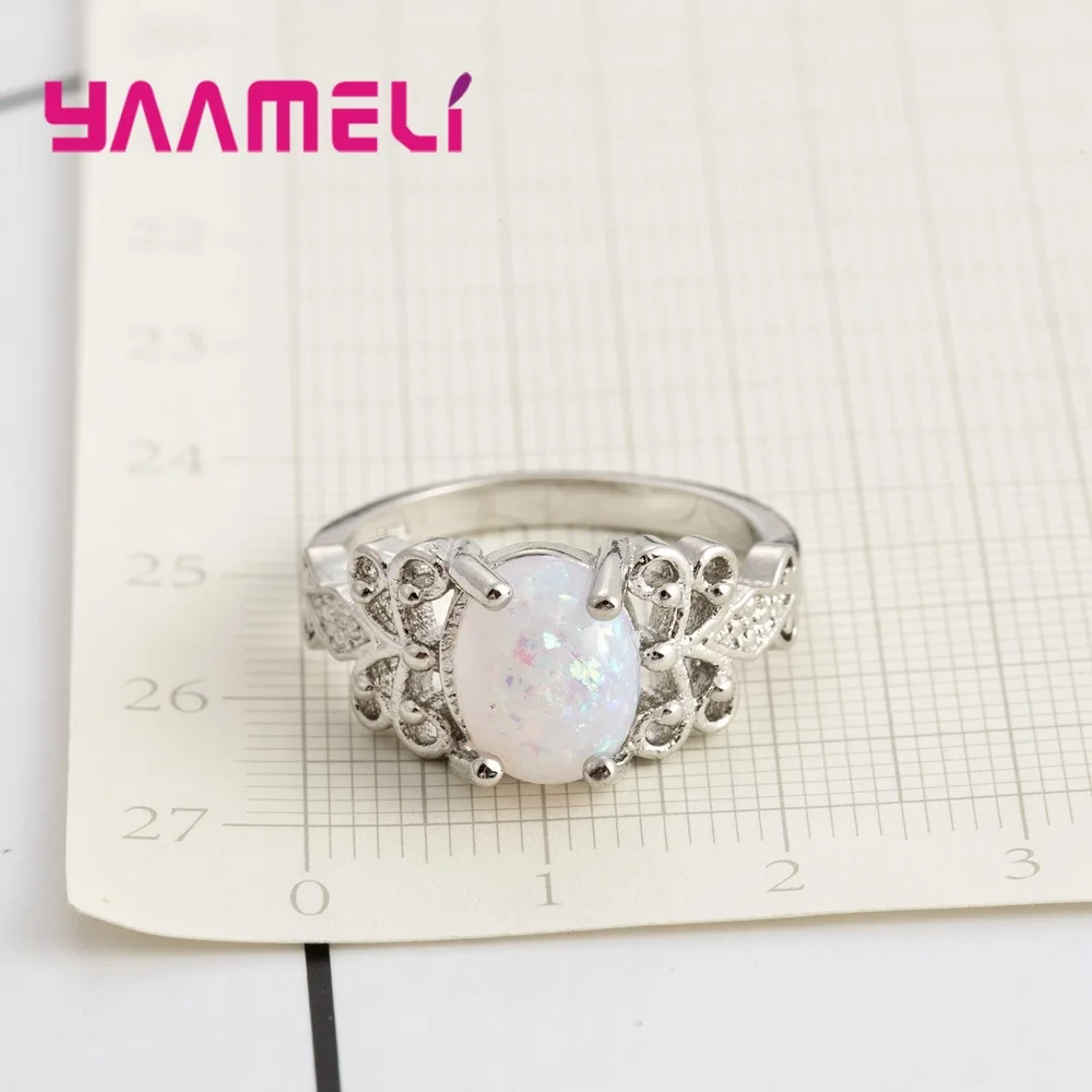 Elegance Real 925 Sterling Silver Finger Rings Women Wedding Propose Rings Jewelry Inlaid White Opal Stones Anel
Elegance Real 925 Sterling Silver Finger Rings Women Wedding Propose Rings Jewelry Inlaid White Opal Stones Anel