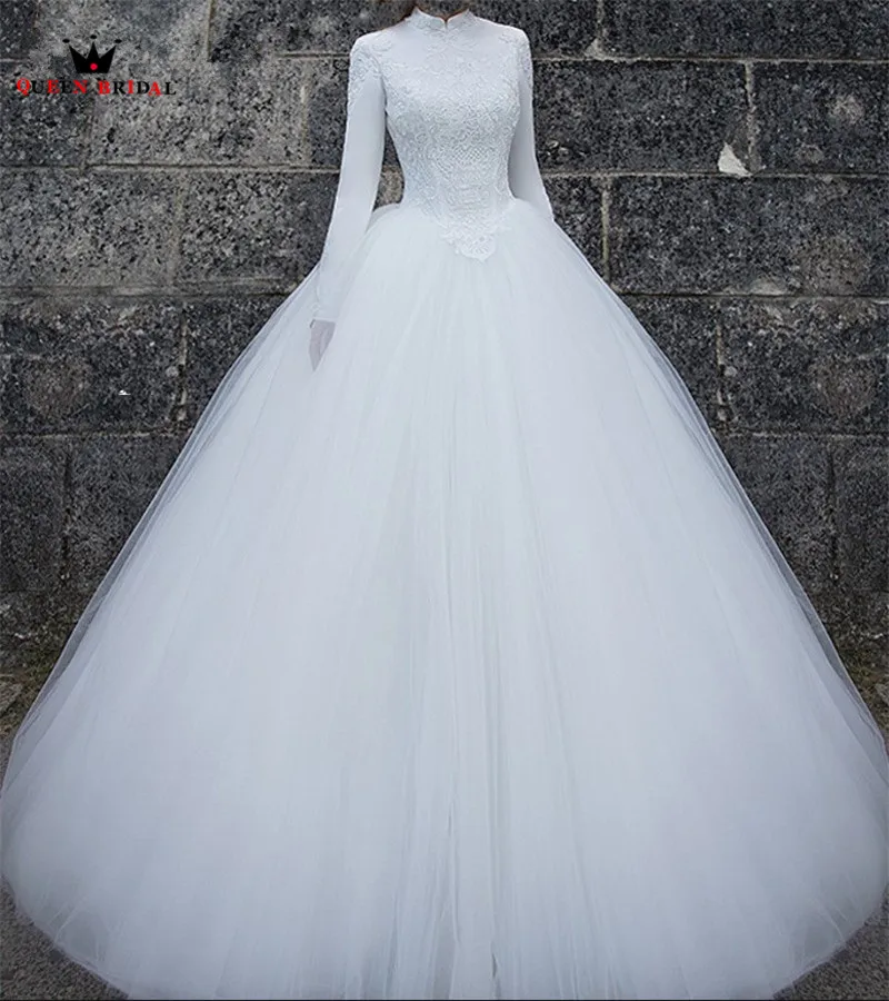 Custom Made A-line Long Sleeve Lace Tulle Elegant Vintage Formal Muslim Wedding Dresses 2022 New Vestido De Noiva DA106
Custom Made A-line Long Sleeve Lace Tulle Elegant Vintage Formal Muslim Wedding Dresses 2022 New Vestido De Noiva DA106