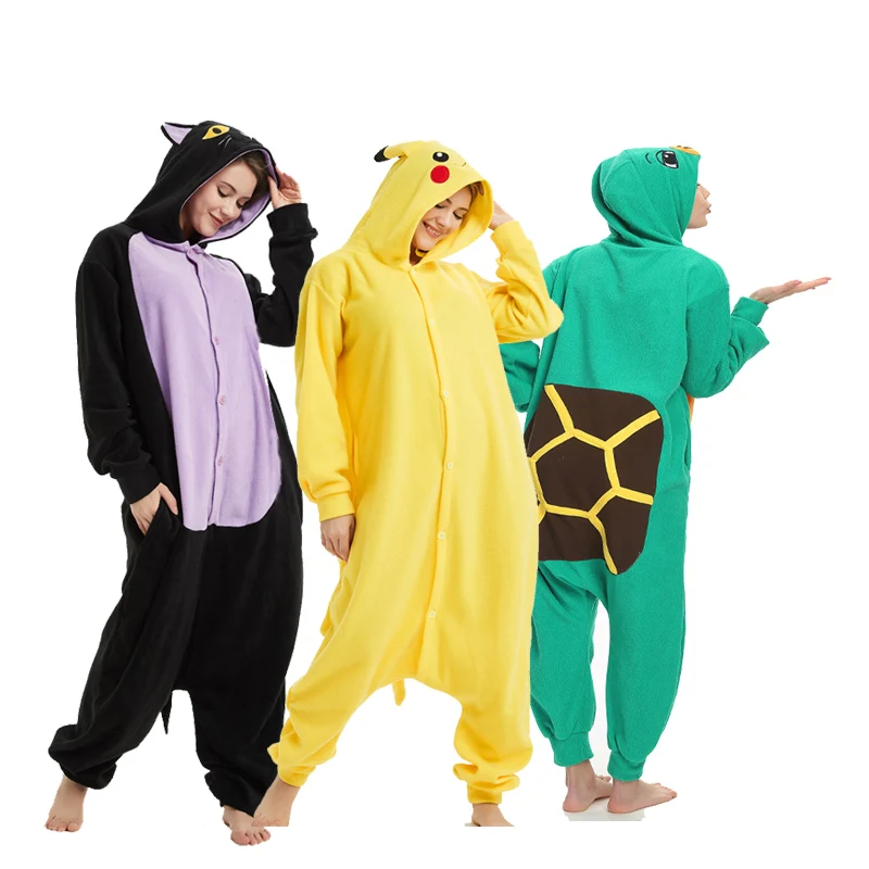 Мягкие животных Kigurumi для взрослых Onesie Покемон боди Для женщин Хэллоуин Косплэй