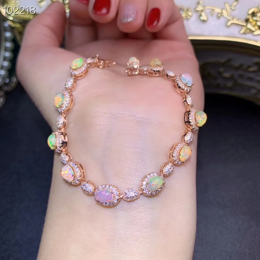 S925 silver natural Multicolor opal gem bracelet natural gemstone bracelet Luxurious circle round women party gift fine jewelry
S925 silver natural Multicolor opal gem bracelet natural gemstone bracelet Luxurious circle round women party gift fine jewelry