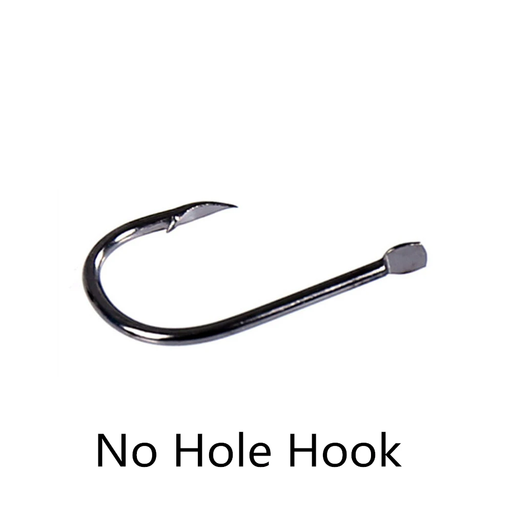 

500pcs Boxed Barbed Luya Fishhooks Sets Fishing Hooks 10 Sizes Assorted Fishing Accessories Black Perforated/No Hole Hooks
