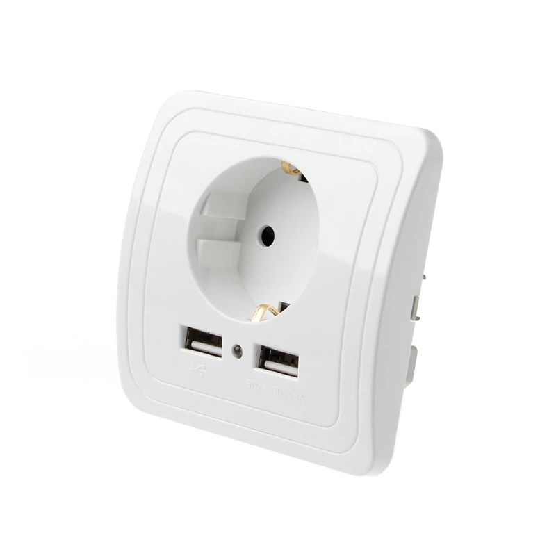 Power outlet Dual USB Port 5V 2A Electric Wall Charger Adapter EU Plug Socket Switch Power Charging Outlet
Power outlet Dual USB Port 5V 2A Electric Wall Charger Adapter EU Plug Socket Switch Power Charging Outlet