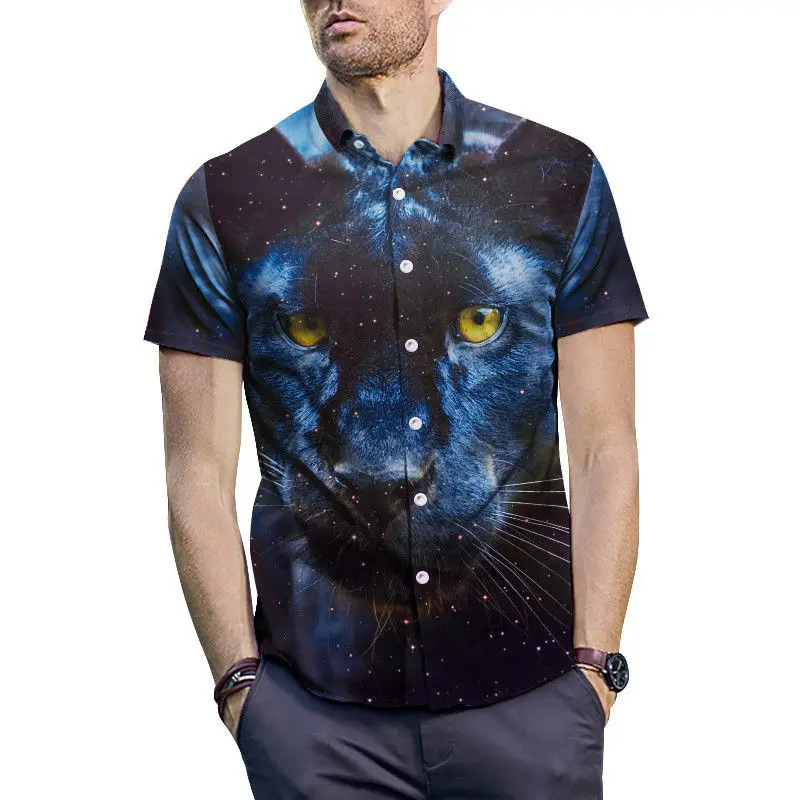 Hot New 2019 Summer Casual Leopard 3D Print Short Sleeve Shirt Men Fashion Clothing Loose Streetwear Trend Beach Shirts US Size
Hot New 2019 Summer Casual Leopard 3D Print Short Sleeve Shirt Men Fashion Clothing Loose Streetwear Trend Beach Shirts US Size