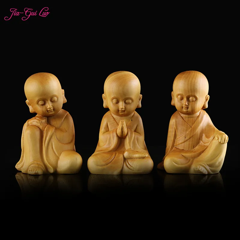 JIA-GUI LUO Boxwood carving gifts home decorations wooden crafts statues souvenirs young monk A058
JIA-GUI LUO Boxwood carving gifts home decorations wooden crafts statues souvenirs young monk A058
