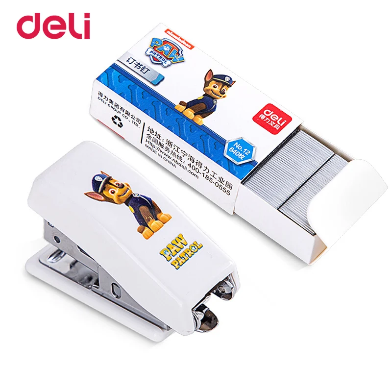 Deli Paw patrol mini stapler stapler set stationery cartoon cute student safety binding machine for office school gift wholesale
Deli Paw patrol mini stapler stapler set stationery cartoon cute student safety binding machine for office school gift wholesale