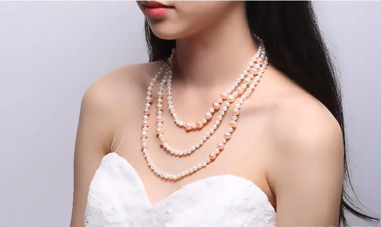 100INCH 255CM Women Jewelry natural pear 4mm white 9MM pink pearl mixed necklace Natural freshwater pearl
100INCH 255CM Women Jewelry natural pear 4mm white 9MM pink pearl mixed necklace Natural freshwater pearl
