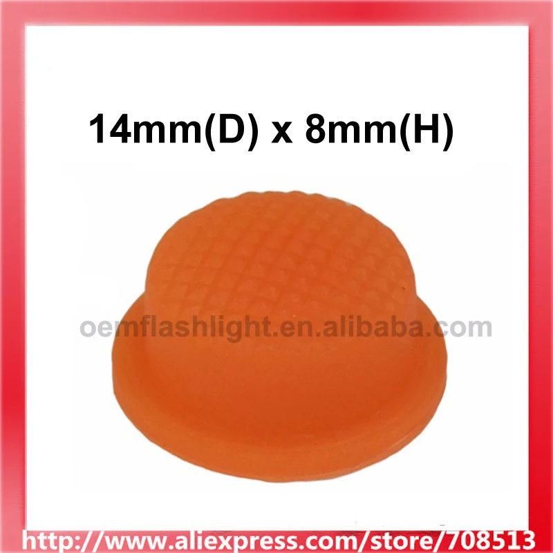 

14mm(D) x 8mm(H) Silicone Tailcaps - Light Orange (10 pcs)