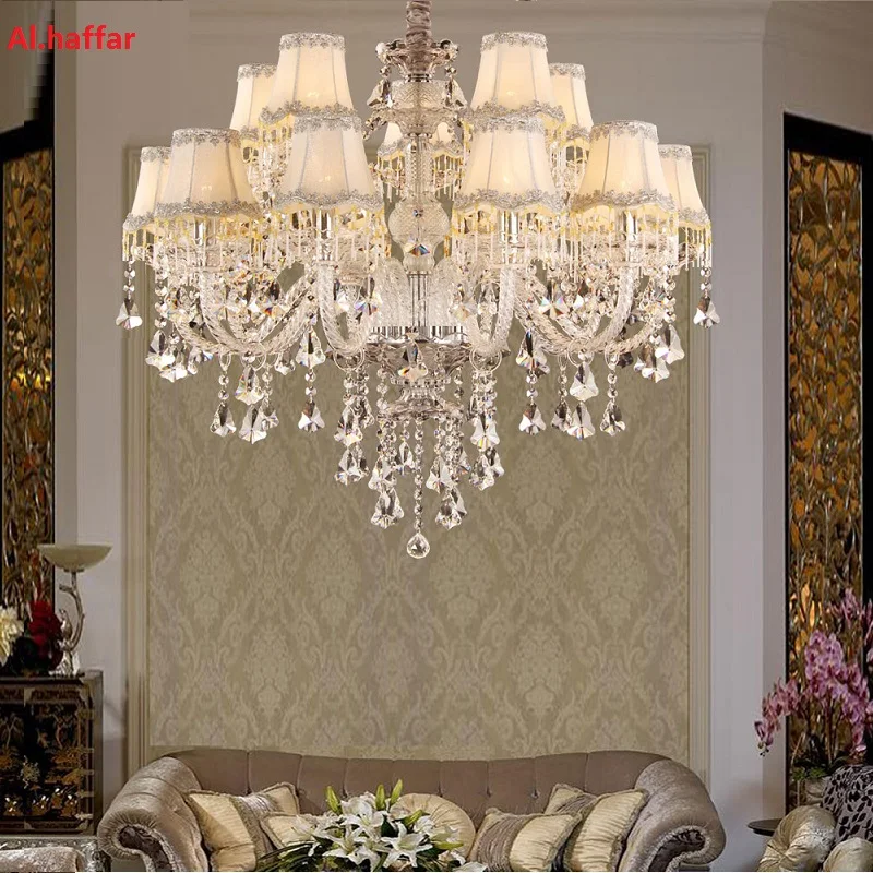 Traditional K9 Crystal Chandelier 6/8/10/15/18 Arm Living Bedroom Modern Lustres De Cristal Lighting Fixture With Lampshades
Traditional K9 Crystal Chandelier 6/8/10/15/18 Arm Living Bedroom Modern Lustres De Cristal Lighting Fixture With Lampshades