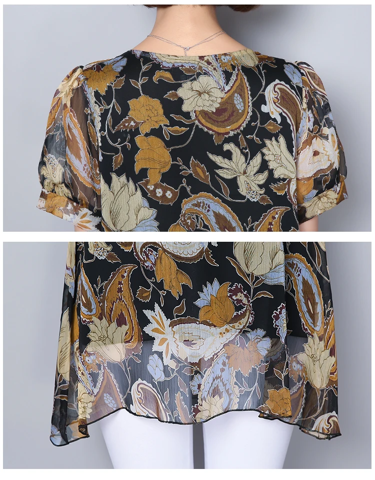 Womens Tops And Blouses 3XL 4XL 5XL Plus Size Tops 2021 Short Sleeve Printed Chiffon Blouse Shirt Ladies Tops Shirts 4423 50
Womens Tops And Blouses 3XL 4XL 5XL Plus Size Tops 2021 Short Sleeve Printed Chiffon Blouse Shirt Ladies Tops Shirts 4423 50