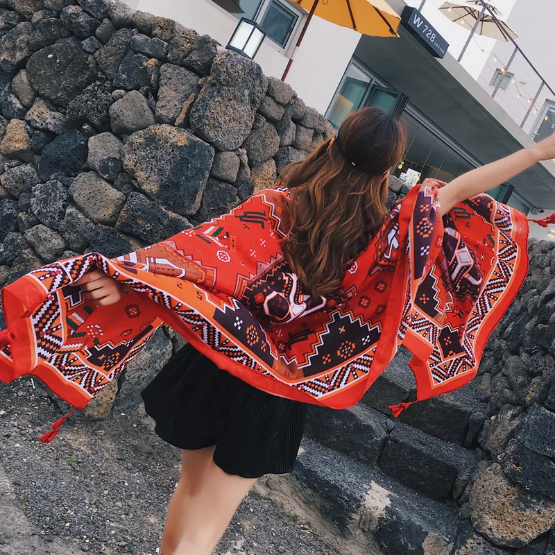 Women Spring Summer Sunscreen New Cotton Beach Towel Scarf Female Adult Red Bohemian Thin Anti-ultraviolet Sun Shade Shawl H3037
Women Spring Summer Sunscreen New Cotton Beach Towel Scarf Female Adult Red Bohemian Thin Anti-ultraviolet Sun Shade Shawl H3037