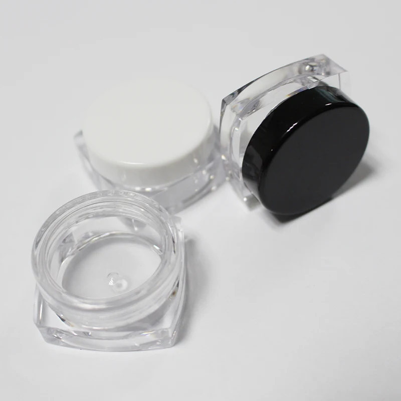 5g Mini clear plastic cream jars loose powder square sample bottle empty bottles cosmetics packaging containers
5g Mini clear plastic cream jars loose powder square sample bottle empty bottles cosmetics packaging containers