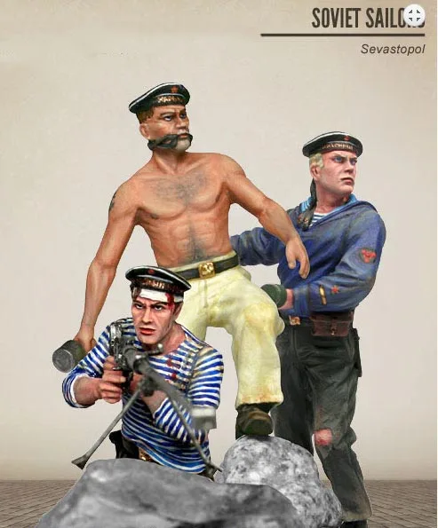 1/35 старинные моряки-Севастополь-3 фигурки игрушечные каучуковая модель миниатюрный набор неразборный Неокрашенный
1/35 старинные моряки-Севастополь-3 фигурки игрушечные каучуковая модель миниатюрный набор неразборный Неокрашенный