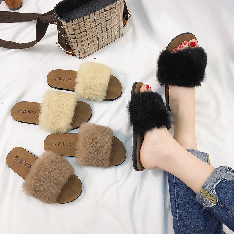 Women Summer Slippers Rabbit Fur Slip On Slides Beach Slippers Fashion Sandals Summer Flip Flop Outdoor Shoes Flat Heel Slides
Women Summer Slippers Rabbit Fur Slip On Slides Beach Slippers Fashion Sandals Summer Flip Flop Outdoor Shoes Flat Heel Slides