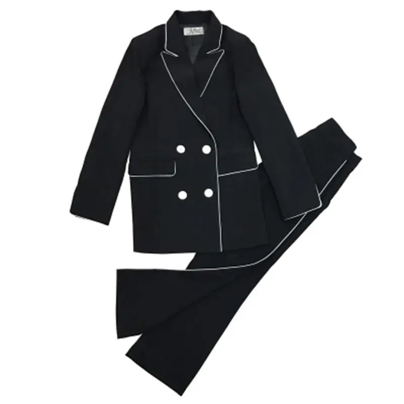 Women Pant Suits Autumn New high-end slim white long-sleeved double-breasted suit jacket + wide-leg nine pants two-piece suit
Women Pant Suits Autumn New high-end slim white long-sleeved double-breasted suit jacket + wide-leg nine pants two-piece suit