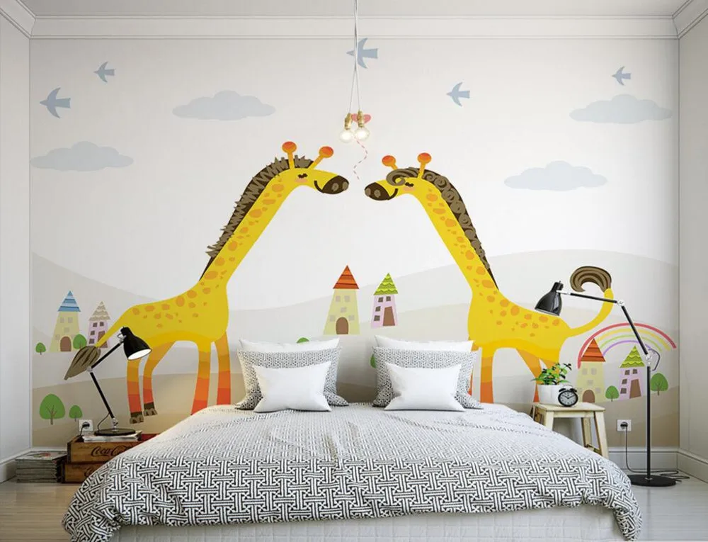 Custom 3D murals,Giraffe cartoon papel de parede, hotel coffee shop living room sofa TV wall children bedroom wallpaper
Custom 3D murals,Giraffe cartoon papel de parede, hotel coffee shop living room sofa TV wall children bedroom wallpaper