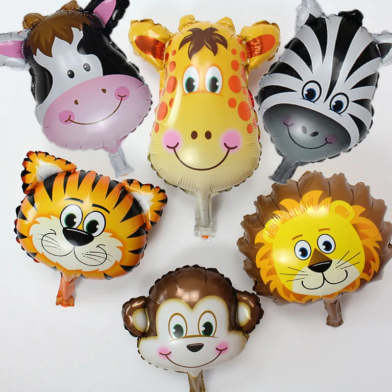 100pcs/lot Lion & monkey & zebra & deer Animals Head Foil Balloons cute mini Animal Air Ballons for baby birthday party suppies
100pcs/lot Lion & monkey & zebra & deer Animals Head Foil Balloons cute mini Animal Air Ballons for baby birthday party suppies
